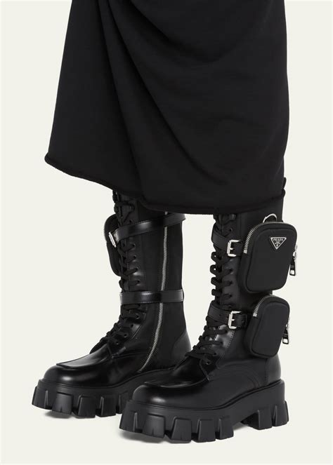 buy prada boots online|prada combat boots with pouches.